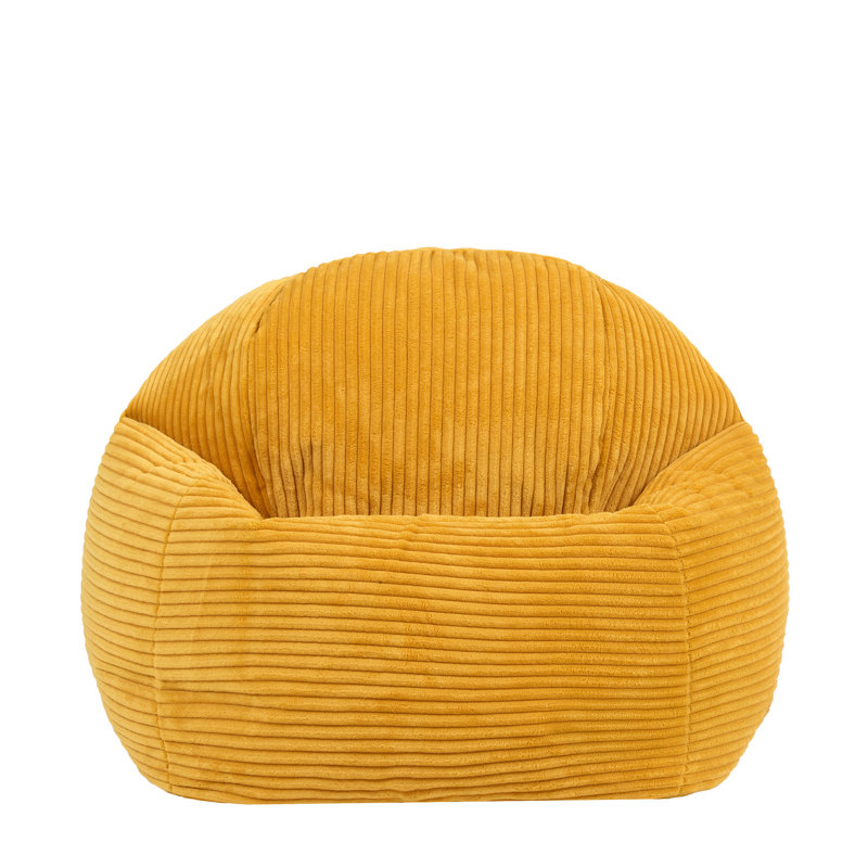 icon Kids Kingston Corduroy Classic Bean Bag, Yellow, Yellow