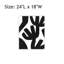 Impression sur cadre en bois massif (18 po x 24 po) noir et blanc Jungle