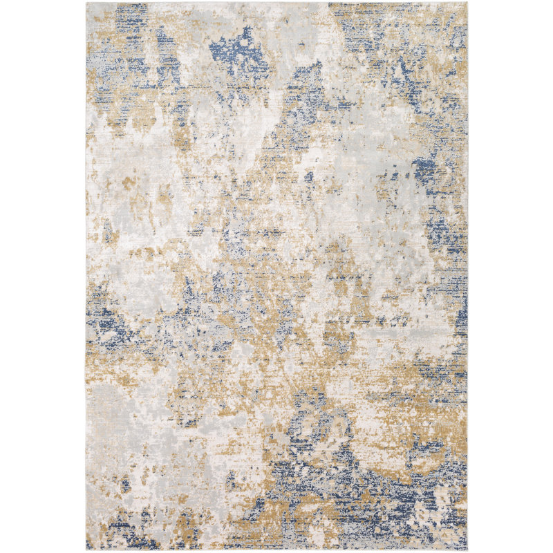 Tapis gris pâle abstrait Anwen, Rectangle 2 pi x 3 pi