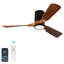 Ventilateur de plafond encastré à 3 pales de 42 po avec télécommande APP et lumière, 3 lumières à intensité variable, moteur à courant continu silencieux, 6 vitesses-766544391-742900600-754723763