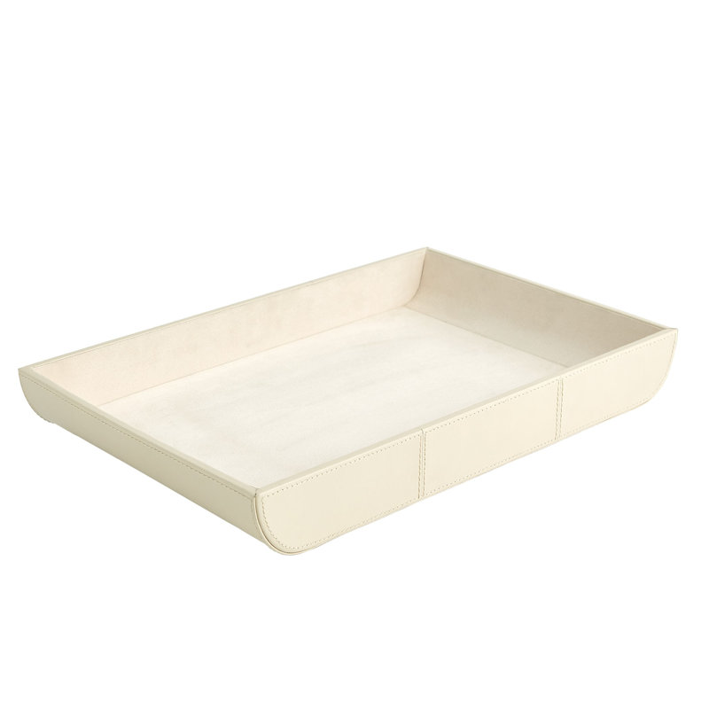 Plateau de coin incurvé - Gris clair, Beige