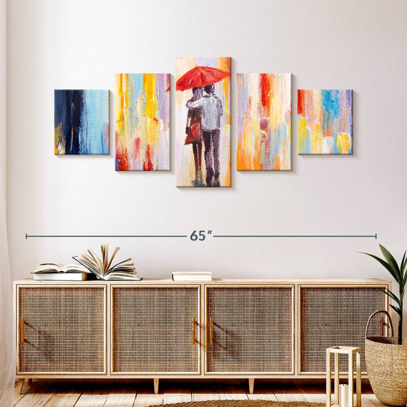 Couple abstrait, H 24 po x l 55 po