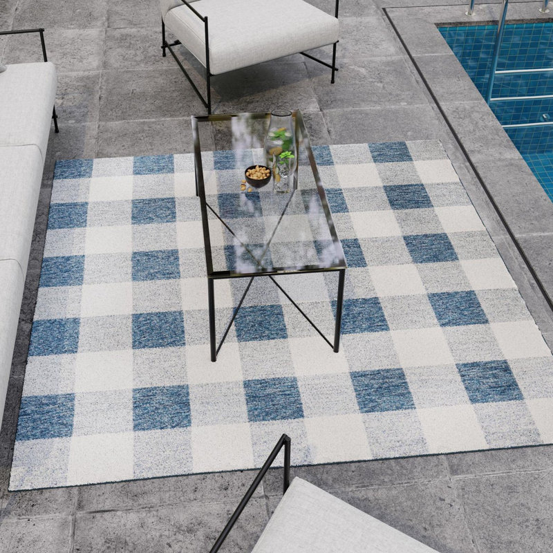 Tapis intérieur / extérieur Talih, Carré 7 pi 10 po