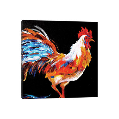 Rooster by Lindsey Dahl - Wrapped Canvas Painting