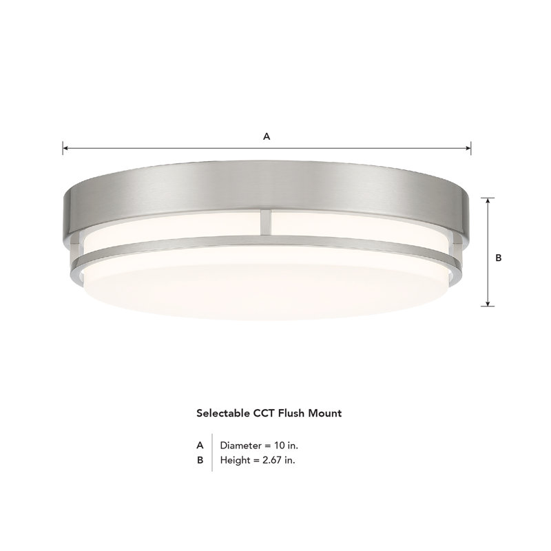 Astria LED Flush Mount, Brushed Nickel