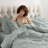 Bed-in-a-Bag Pinch Pleat Comforter Set with Bed Sheets & Down Alternative Pillows-115707318-115707303