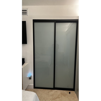 2 Panel Frosted Glass Sliding Closet