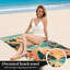 Serviette florale 1pc, plage tropicale, paysage hawaïen vibrant, idéale pour la piscine, les voyages, le camping, la douche