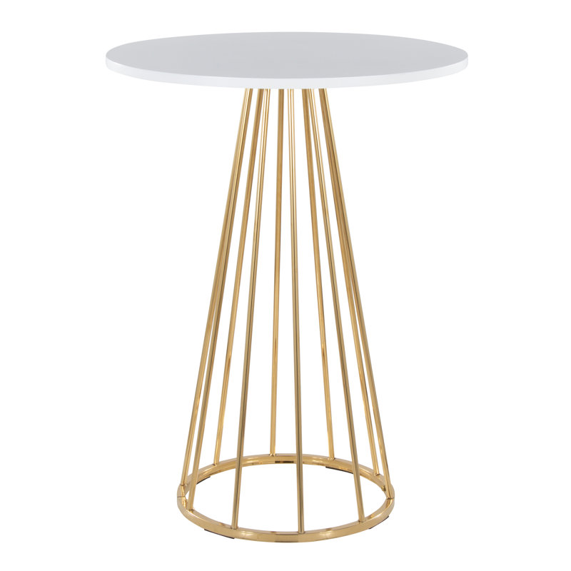 Canary Cosmo Counter Table, 36", Gold, White