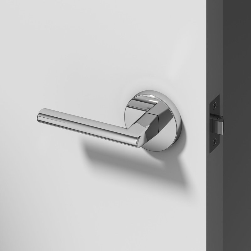 Levier de porte de passage Brio de style moderne dissimulé pour (couloir et garde-robe) - style minimaliste élégant en noir mat