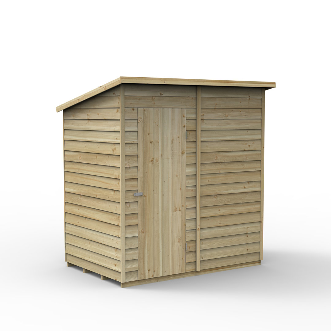 Overlap Pressure Treated 6 x 4 Pent Shed - No Window