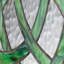 Panneau de vitrail en verre coloré 11,75 "H Trinity