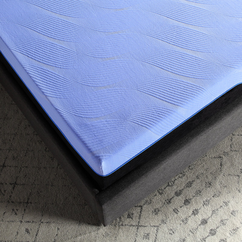 Matelas bleu 12 po avec mousse et ressorts - Grand support pour un sommeil réparateur
