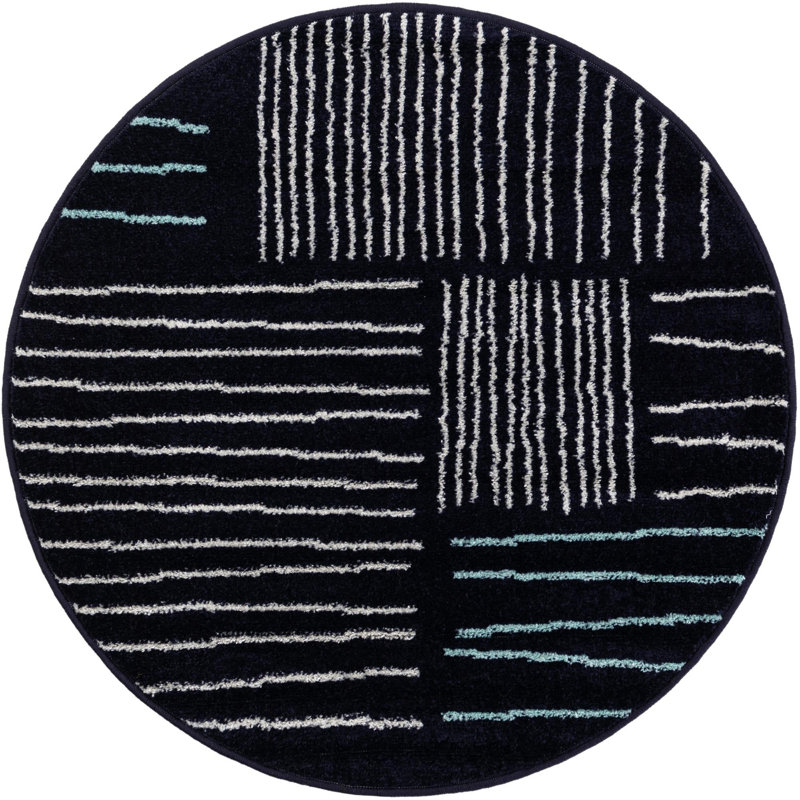 Anaka Geometric Indoor Rug, Round 3'3"