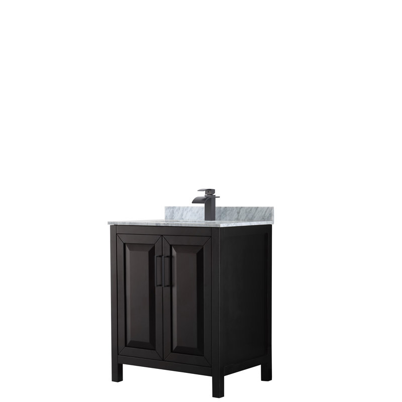 Daria 30'' W Single Vanity, Dark Espresso, Matte Black