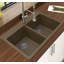 Évier de cuisine à double cuve en granite L 33 po x l 22 po-20307136