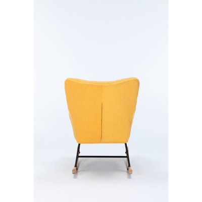 Fauteuil berçant et oscillant, housse en velours pour une expérience confortable