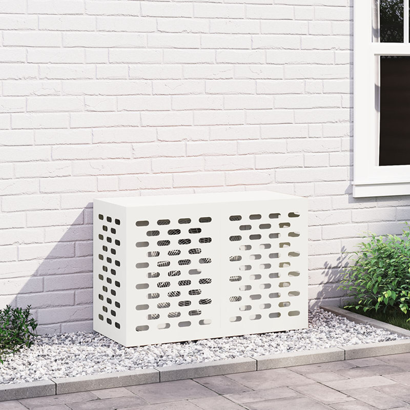 Housse pour climatiseur vidaXL - blanc, 35,43 po x 15,75 po x 23,62 po, en acier