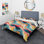 Soft Color Multicolor Abstract Neutrality Wave VII Polyester Duvet Cover Set
