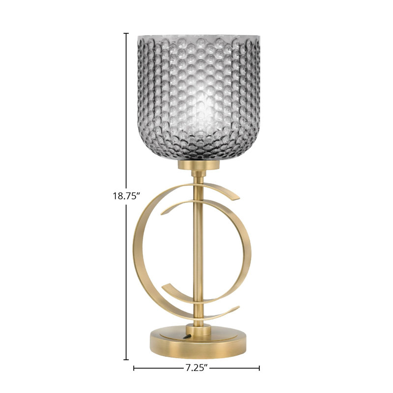 Lampe Gulea, Laiton, Noir, H 18,75 po x l 7,25 po x P 7,25 po