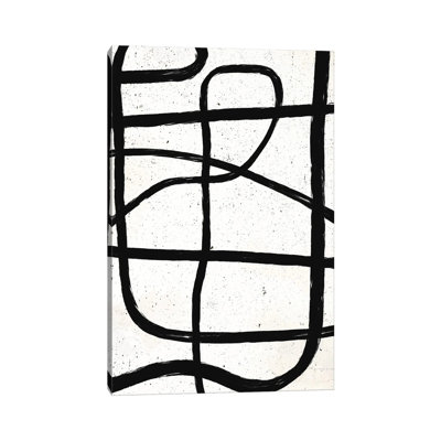 Scandi Minimal Marker Japandi I - Wrapped Canvas Painting 1 Piece Wrapped Canvas Painting