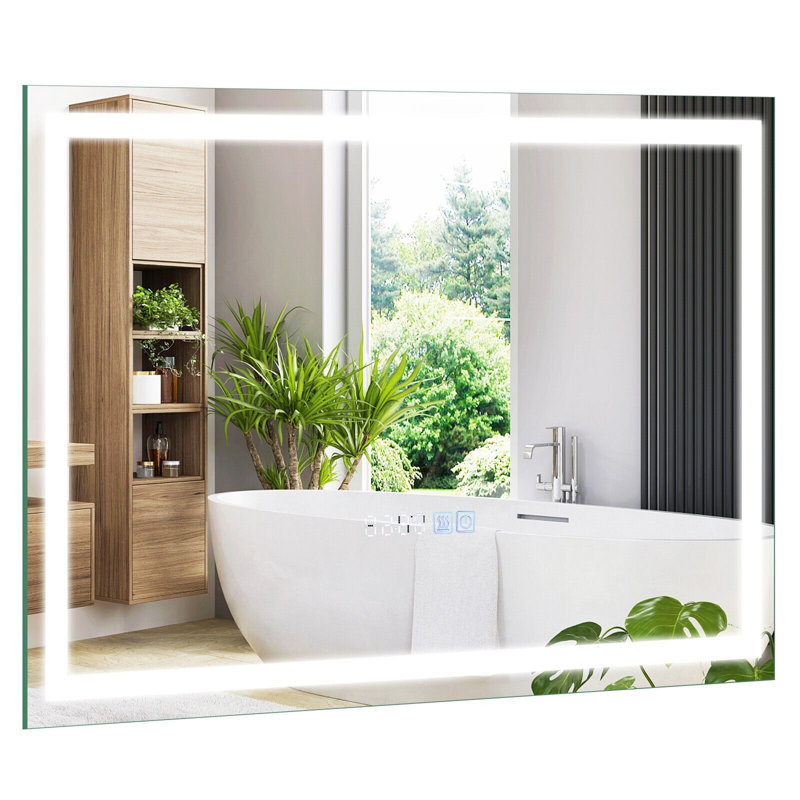 Rectangle Wall Makeup / Shaving Mirror, 50 cm H x 75 cm W