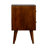 Chestnut Cube Carved Bedside Nightstand
