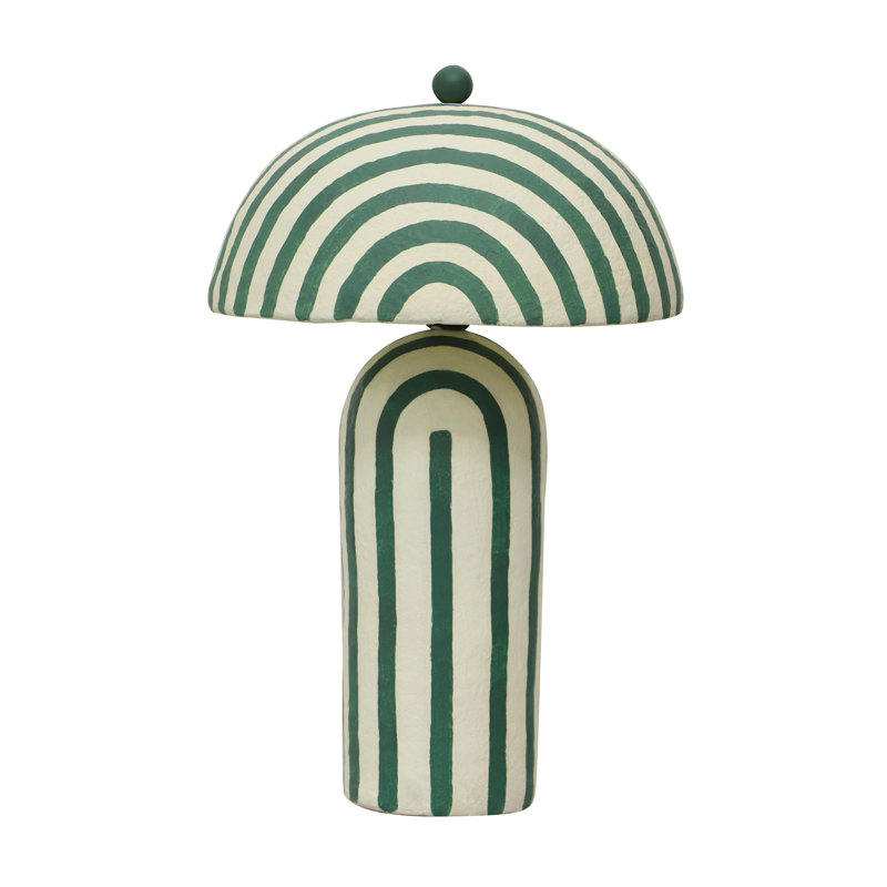 Lampe de table Jamia, Vert/blanc, Vert/blanc