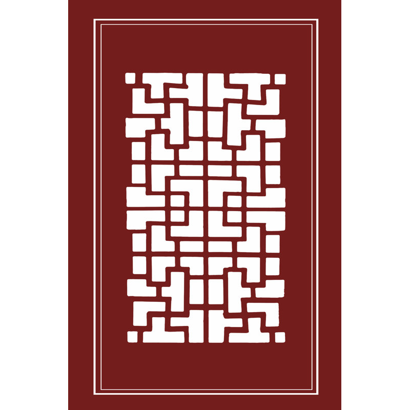 Shoji Screen In Cinnabar III - Wrapped Canvas Print, 30cm H x 20cm W x 3.8cm D