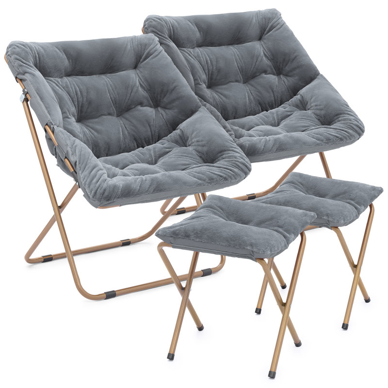 Chaise de salle à manger Ariadnna, Polyester gris, Oui