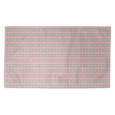 Tapis rouge/vert pastel arrow Avicia