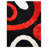 Hand Tufted Shag Polyester Eco-Friendly Area Rugs - 5' x 8', Rectangle, Black Red Color, Contemporary Modern Design, High Pile Thick Handmade Anti Skid Area Rugs for Living Room, Bed Room-1358211065