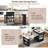 Kitchen Island With Extendable Dining Table, Double-sided Storage, 2 Drawers, Power Outlet-96047235