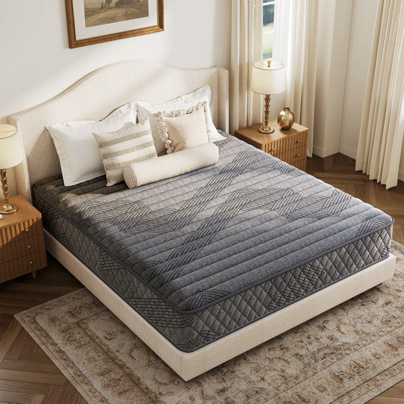 Matelas hybride en mousse viscoélastique de refroidissement mi-ferme 8 po / 12 po / 14 po Montsalas, CertiPUR-US, OEKO-TEX, Certifié SGS