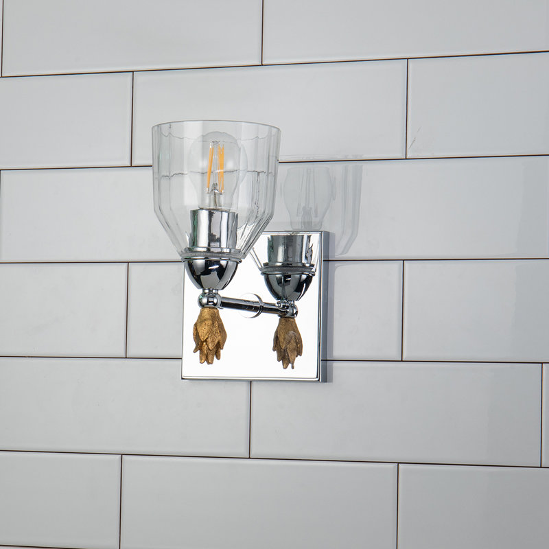 Fun Finial 1 - Light Armed Sconce, Chrome/Gold