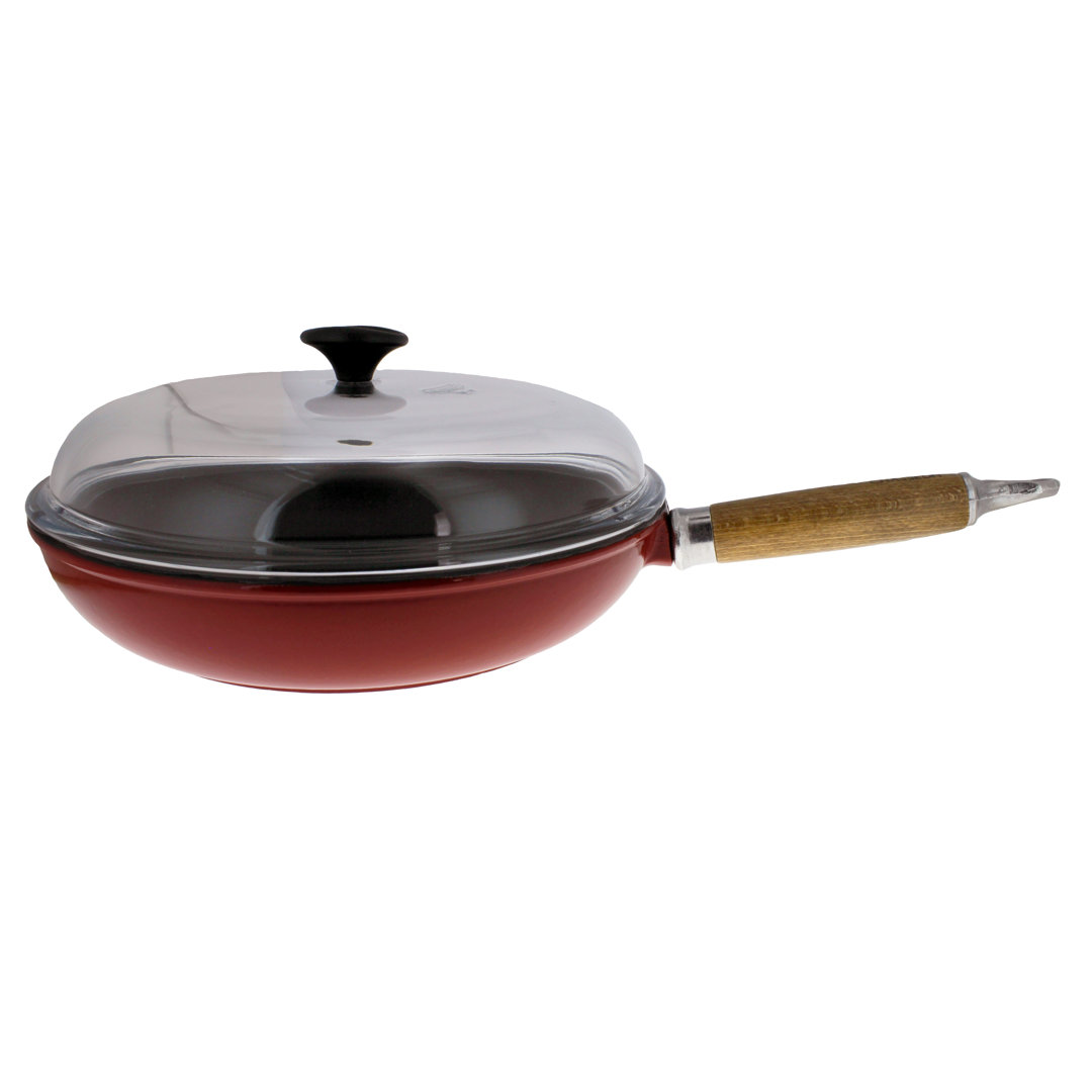 Chasseur Enameled Cast Iron Non-Stick 11'' Frying Pan with Lid Chasseur