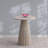Aluminum Side Table W/Chisel Texture Base-107272256-107272257