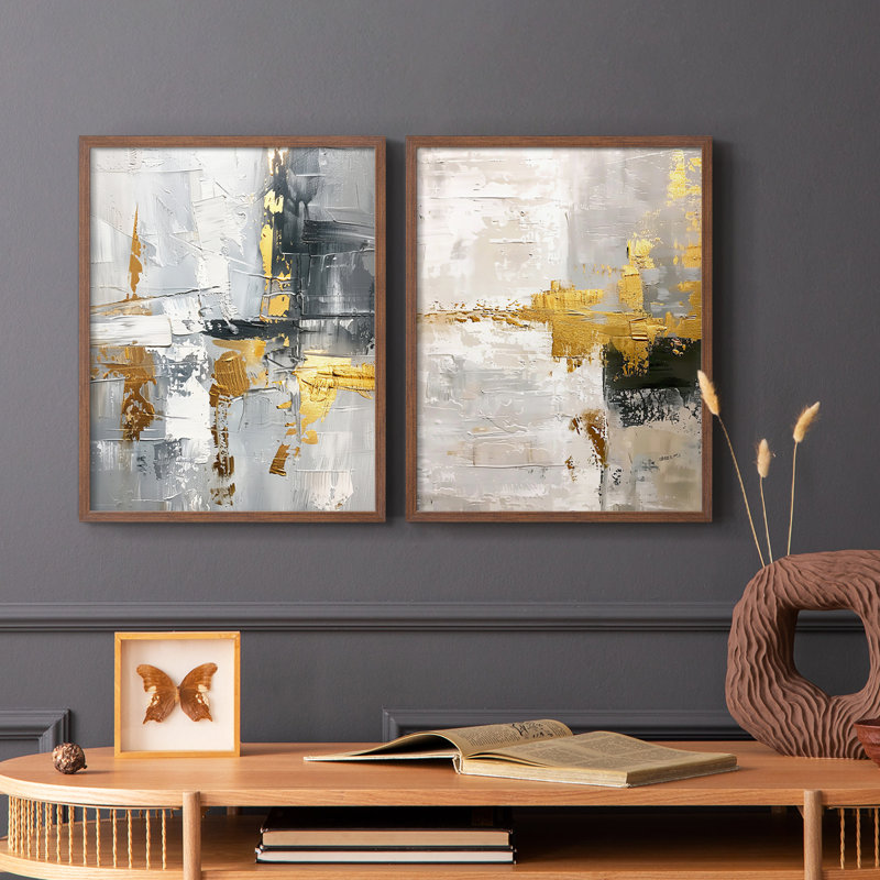 Série ABSTRACT CDL XXXVII - Reproduction encadrée de qualité supérieure - prête à être accrochée - aucun clou requis - aucun clou requis