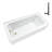 Streamline 66 in. x 32 in. Acrylic Left-Hand Drain Alcove Bathtub in Glossy White With External Drain-101700380