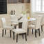 Dining Chairs Upholstered Parsons Diner Room Chair Sets Fabric Kitchen Table Chairs With Nailhead Trim/ Wood Legs and Padded Cusion Accent Chair Modern Living Room Chairs-1296771447-1296771449