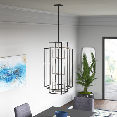 Lustre rectangulaire unique à 12 lumières Orona