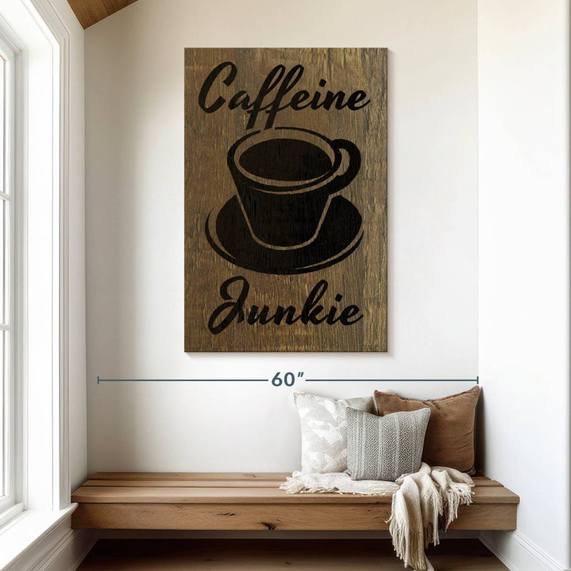 Yarlin Caffeine Junkie, typographie, H 48 po x l 32 po