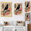 Corbeau noir - Illustration rétro - impression-2087782073-2087782077