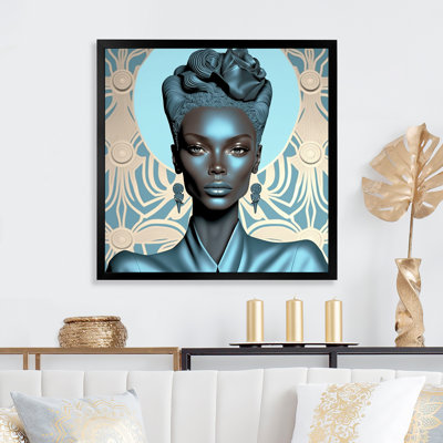 «Retro Haute Couture African American Lady X», reproduction sur toile