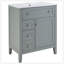 Meuble-lavabo coulissant à fermeture en douceur avec lavabo encastré en céramique