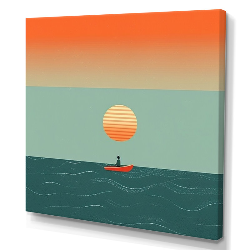Minimalisme solidaire paysage VI sur toile, Toile tendue, H 30 po x l 30 po x P 1 po