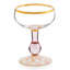 Rosy Check Coupe Glass