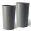 Grandes jardinières durables, conception moderne en polypropylène gris pour le jardin