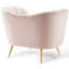 Fauteuil en velours argenté Orchid Blandick-156602794