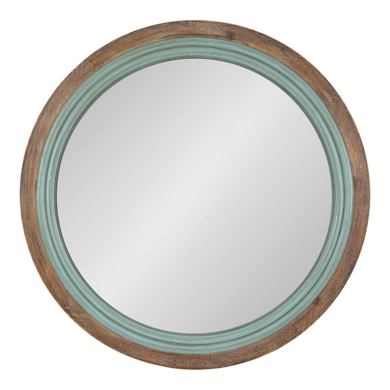 Stockham Round Wood Wall Mirror